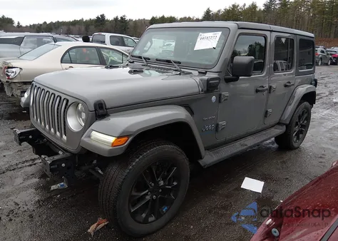 2023 Jeep Wrangler 4Xe Sahara 4X4 z USA, uszkodzony, nr VIN 1C4JJXP60PW651124